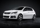 Nuova Peugeot 308 bianca tre quarti anteriore