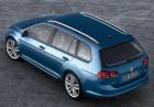 Nuova Volkswagen Golf Variant dall'alto