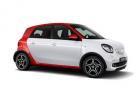 Smart Forfour red and the city