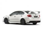 Subaru WRX STI Crystal White Pearl tre quarti posteriore