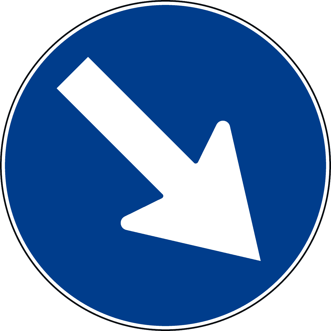 il segnale raffigurato indica obbligo di lasciare lostacolo a destra