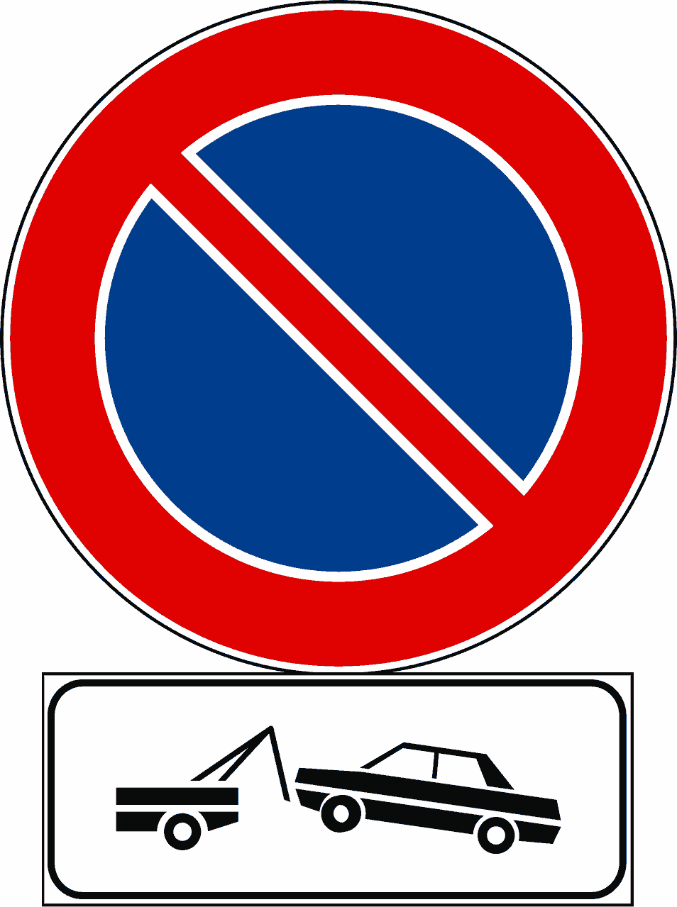 segnale divieto di sosta con rimozione,