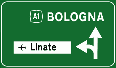 il segnale raffigurato è posto sulle autostrade