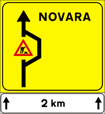 Preavviso deviazione temporanea