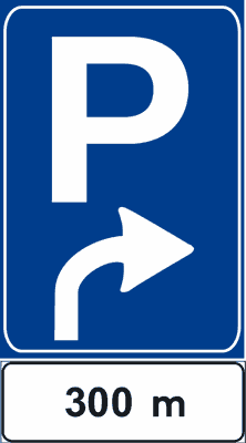 Preannuncio area di parcheggio