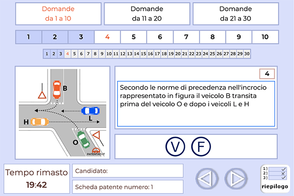 scheda esame patente informatizzata