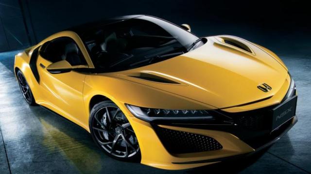 Honda NSX frontale gialla