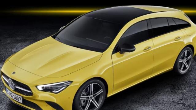 Mercedes CLA Shooting Brake gialla