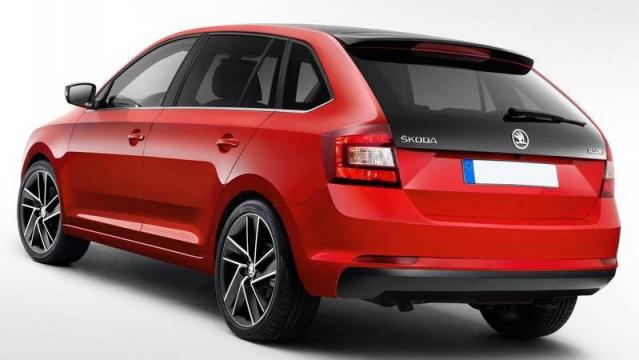 Skoda Nuova Rapid Spaceback tre quarti posteriore